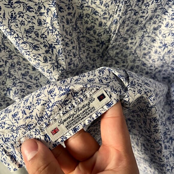 Superdry Shoreditch Button Down Short Sleeve Shirt Size L - Picture 6 of 11
